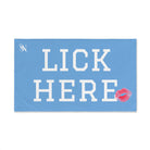 Lick Here Lips Kiss Light Blue | Mix & Match Original Fun-Flirty Lovers’ Towel