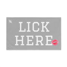 Lick Here Lips Kiss Light Grey | Mix & Match Original Fun-Flirty Lovers’ Towel