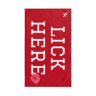 Lick Here Lips Kiss Red | Mix & Match Original Fun-Flirty Lovers’ Towel