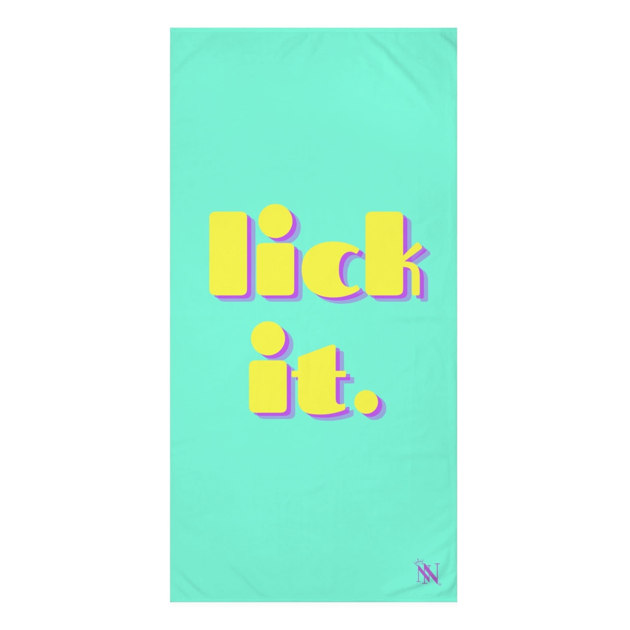 lick it. | Mix & Match Naughty XL Fun-Flirty Lovers’ Towels