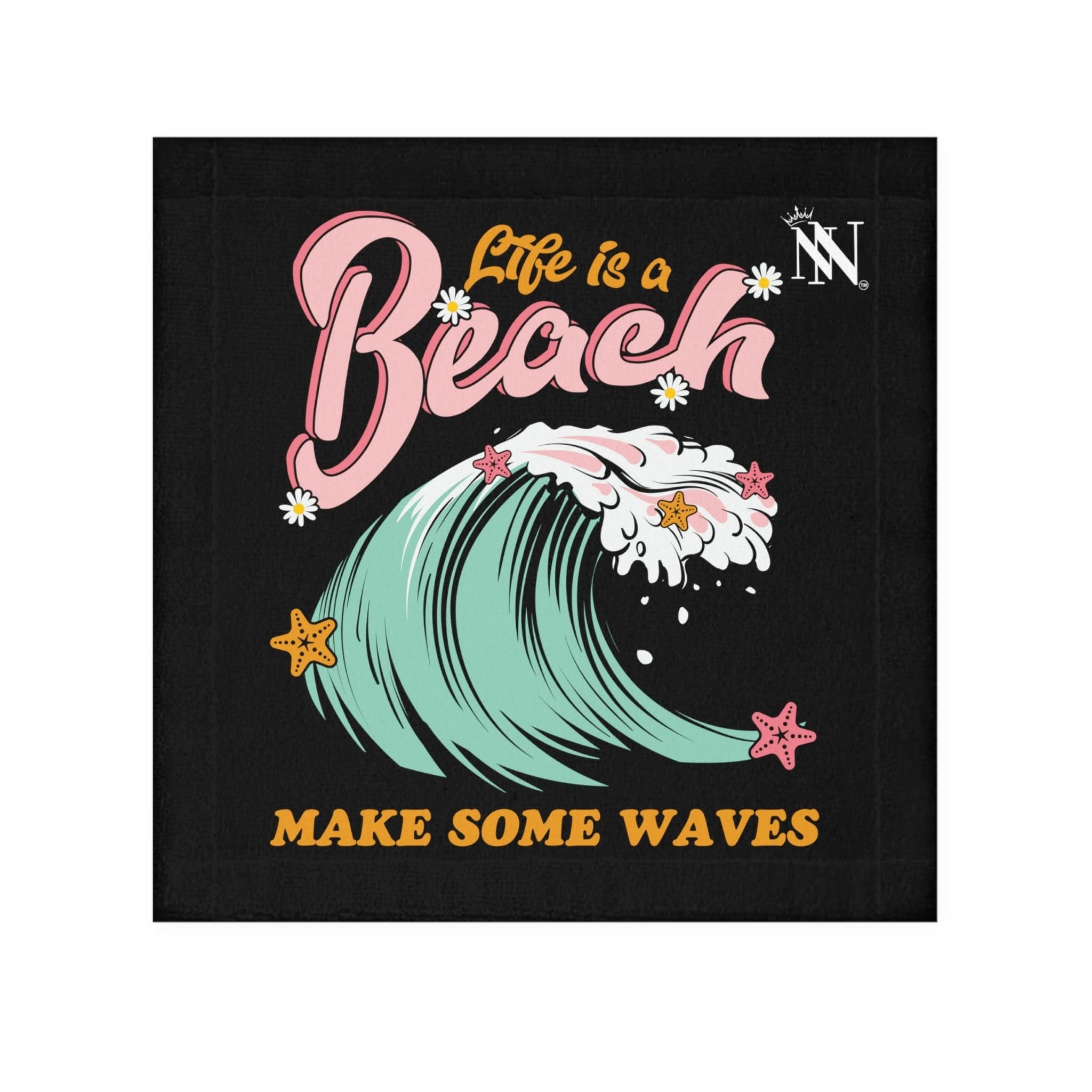 Life is a Beach Black | Mix & Match Lils’ Fun-Flirty Lovers’ Towels