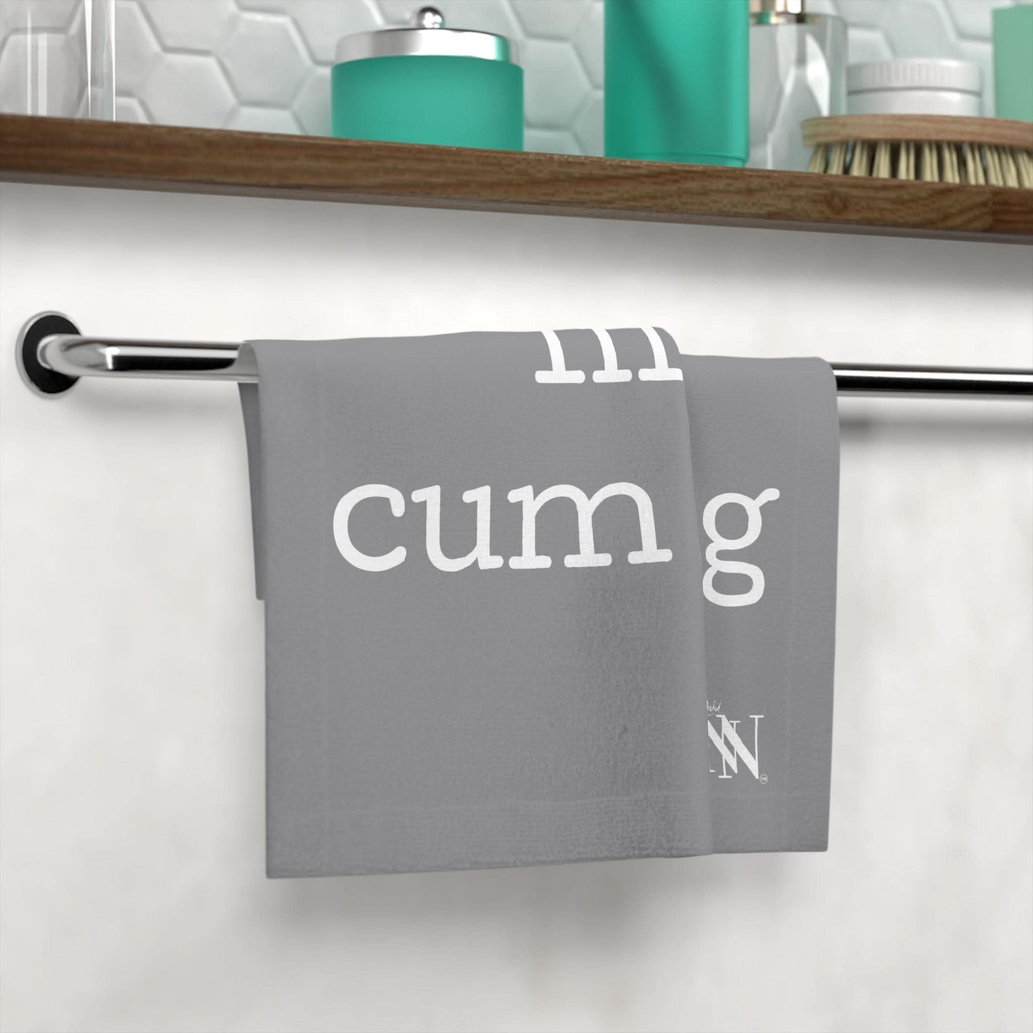 Lil’ Grey Cum Rag | Mix & Match Lils’ Fun-Flirty Lovers’ Towels