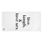 Live Laugh & Love Sex | Mix & Match Naughty XL Fun-Flirty Lovers’ Towels