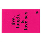 Live Laugh & Love Sex Pink Mix & Match Soft Sex Towels | Flirty Lovers’ Gifts