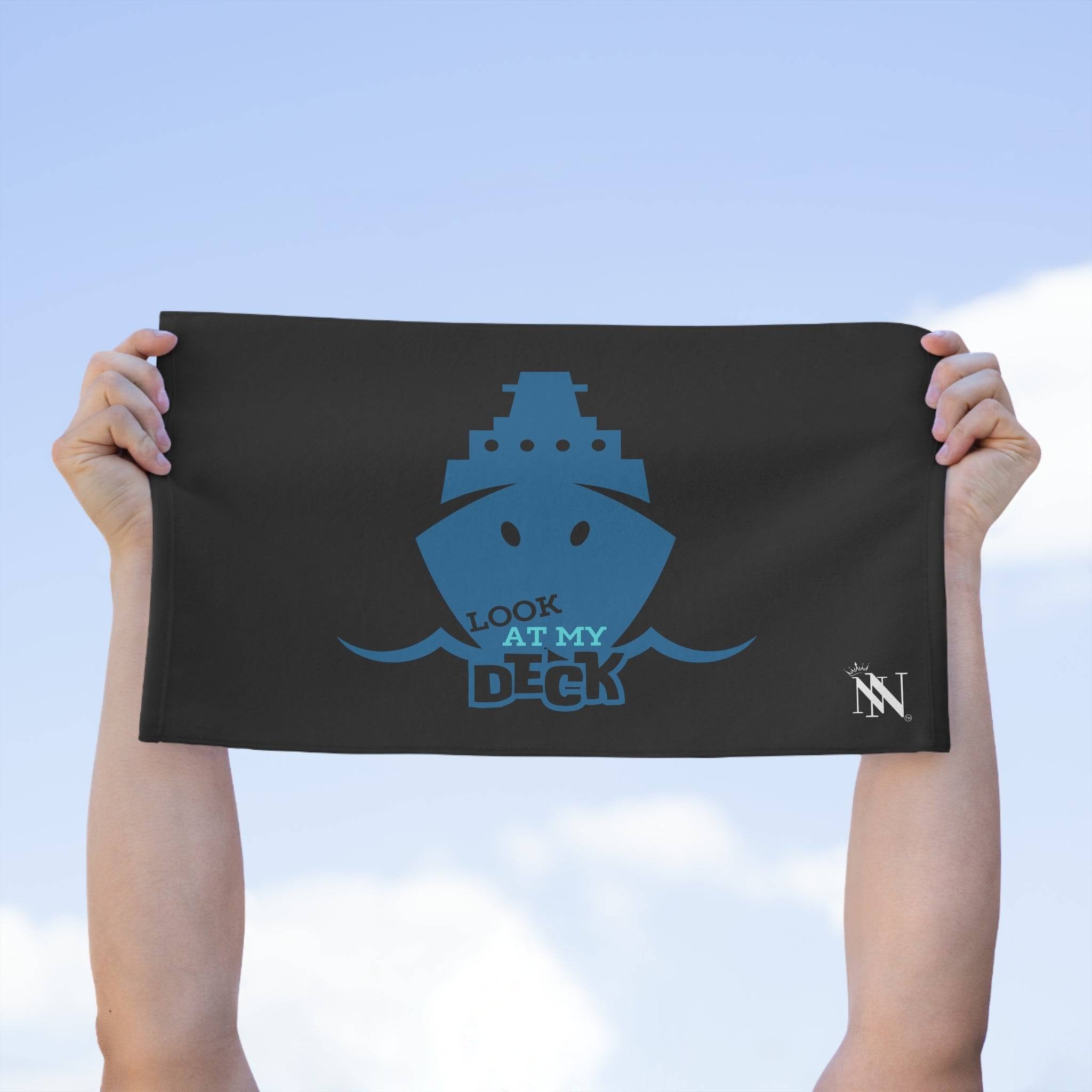 Look at My Deck Black Mix & Match Soft Sex Towels | Flirty Lovers’ Gifts