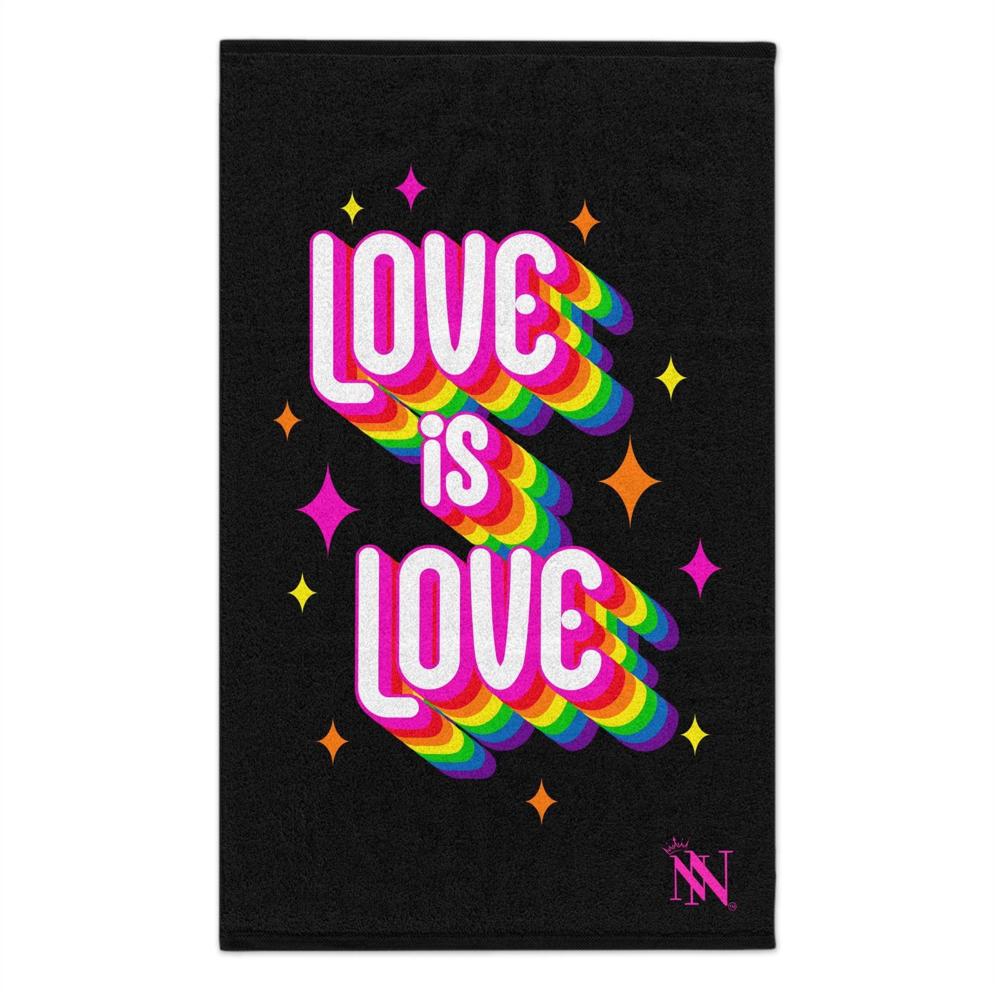 Love is Love Black Mix Match Soft Sex Towels | Flirty Lovers’ Gifts