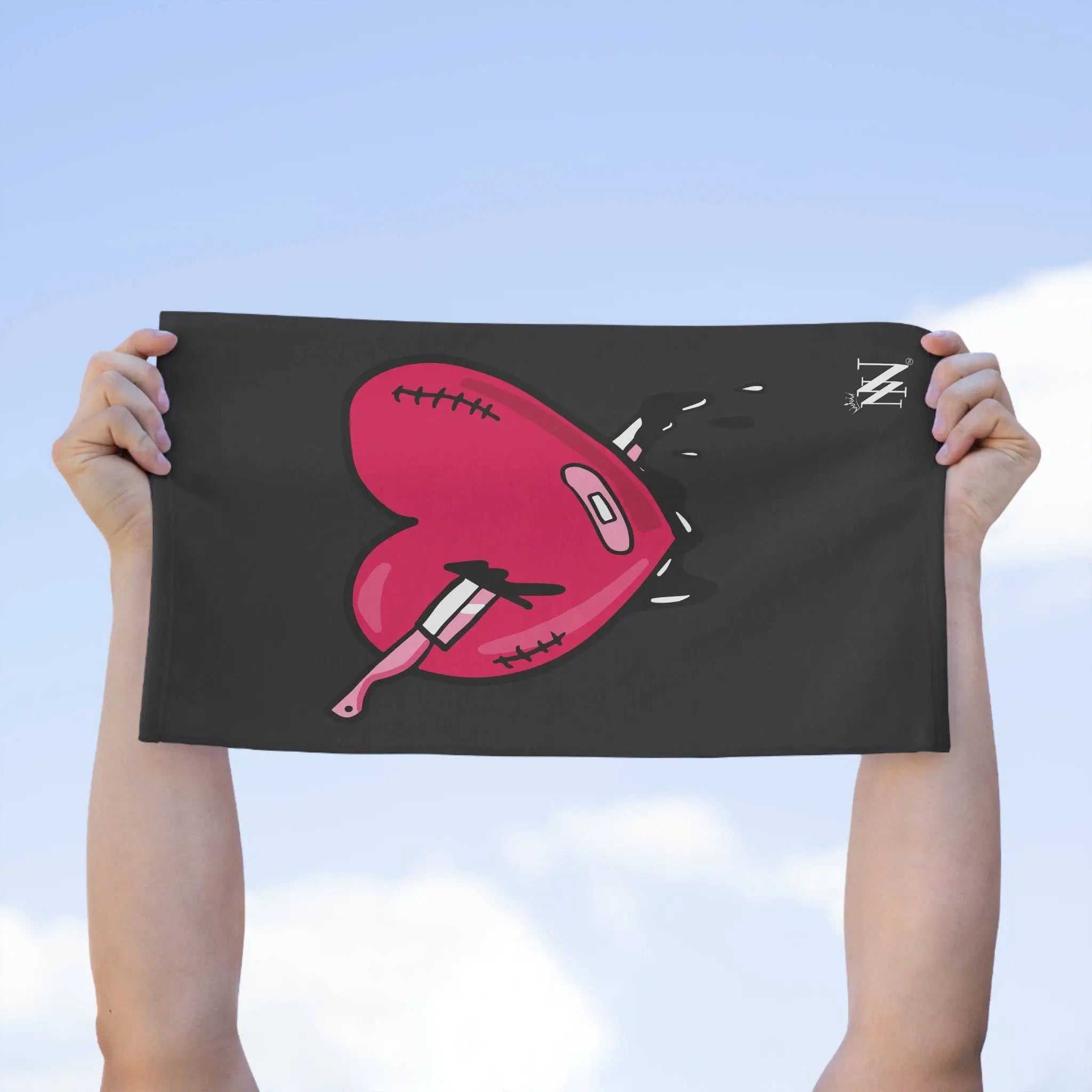 Love Kills Dark Grey Mix & Match Soft Sex Towels | Flirty Lovers’ Gifts
