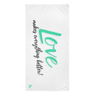 Love Makes Everything Better! Fun XL Cum Towel | Bold & Sexy Stylish