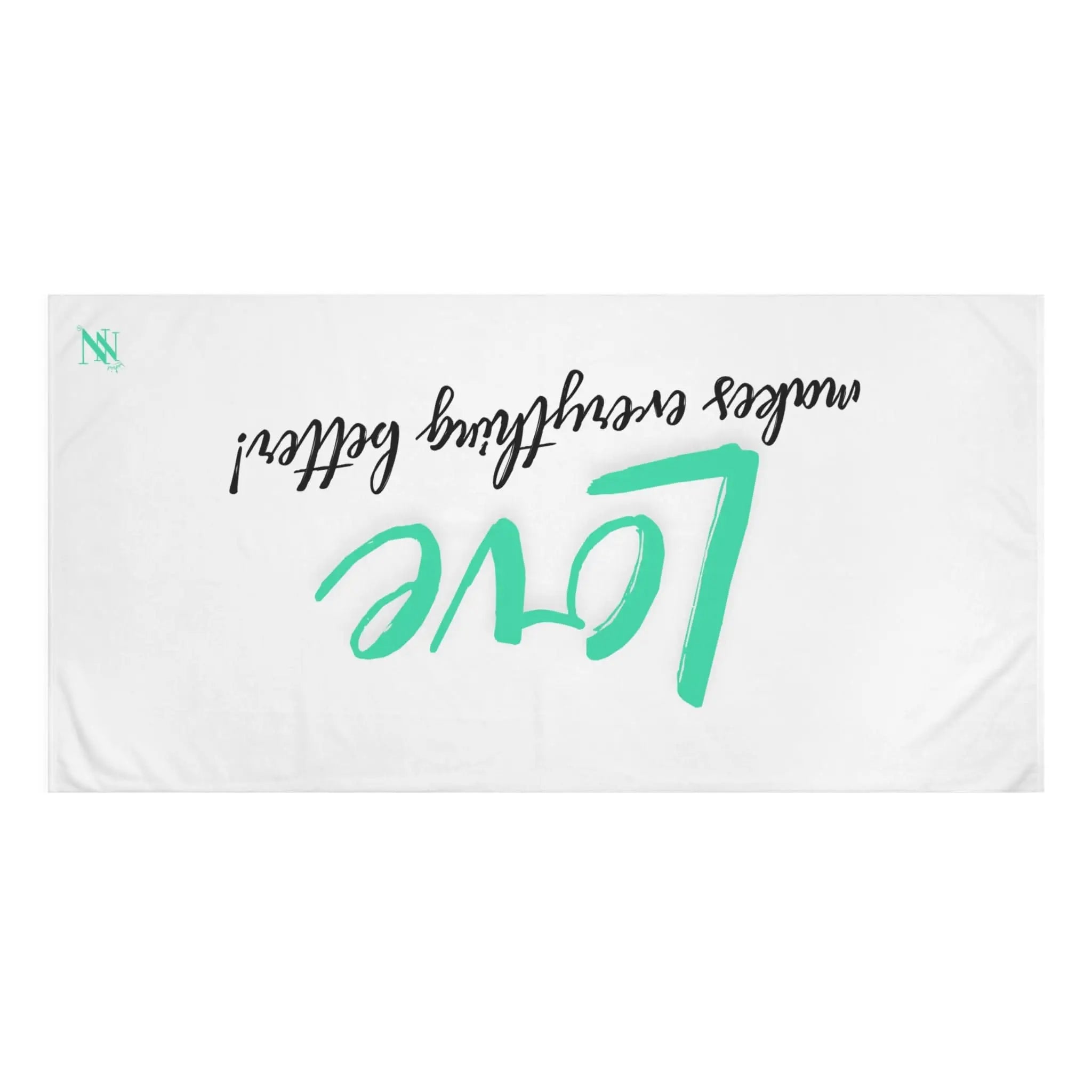 Love Makes Everything Better! Fun XL Cum Towel | Bold & Sexy Stylish