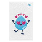 Love Rain Drop White Mix & Match Soft Sex Towels | Naughty Lovers’ Gifts