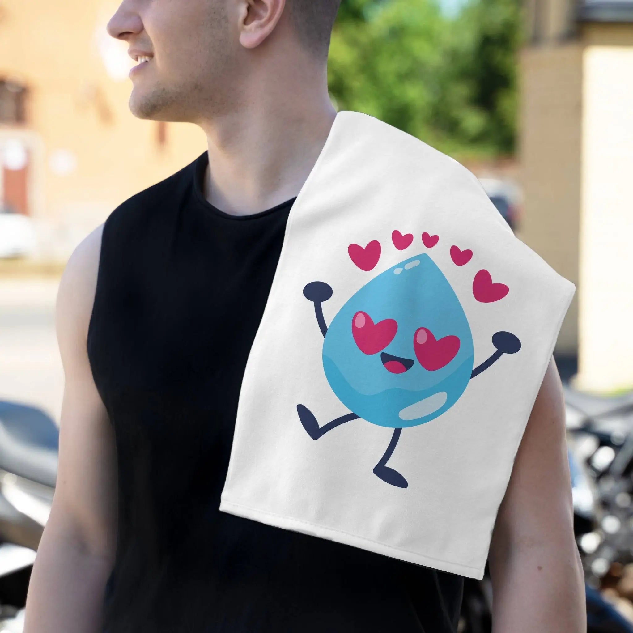 Love Rain Drop White Mix & Match Soft Sex Towels | Naughty Lovers’ Gifts