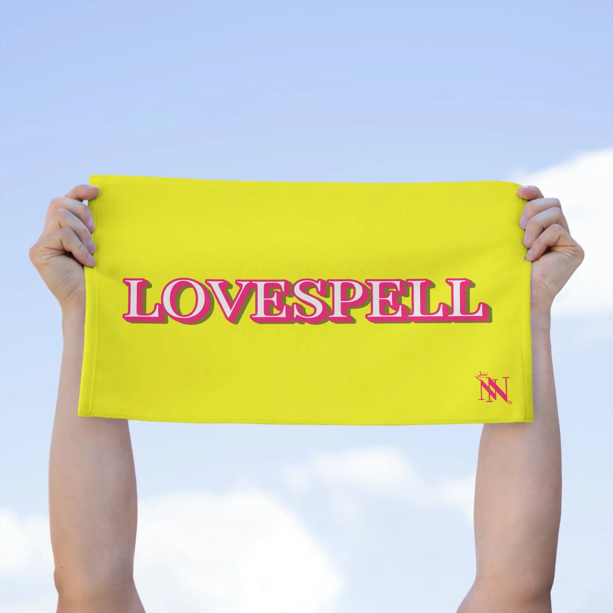 Love Spell Neon Yellow | Mix & Match Soft Fun-Flirty Lovers’ Towels