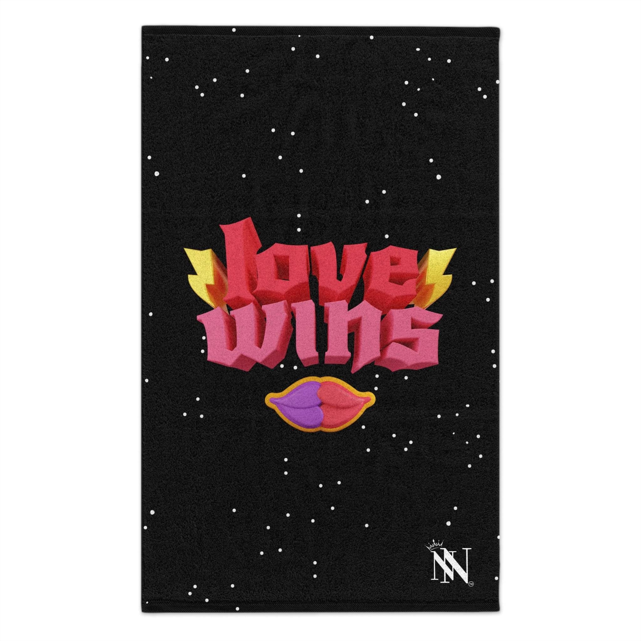 Love Wins Black Mix Match Soft Sex Towels | Flirty Lovers’ Gifts