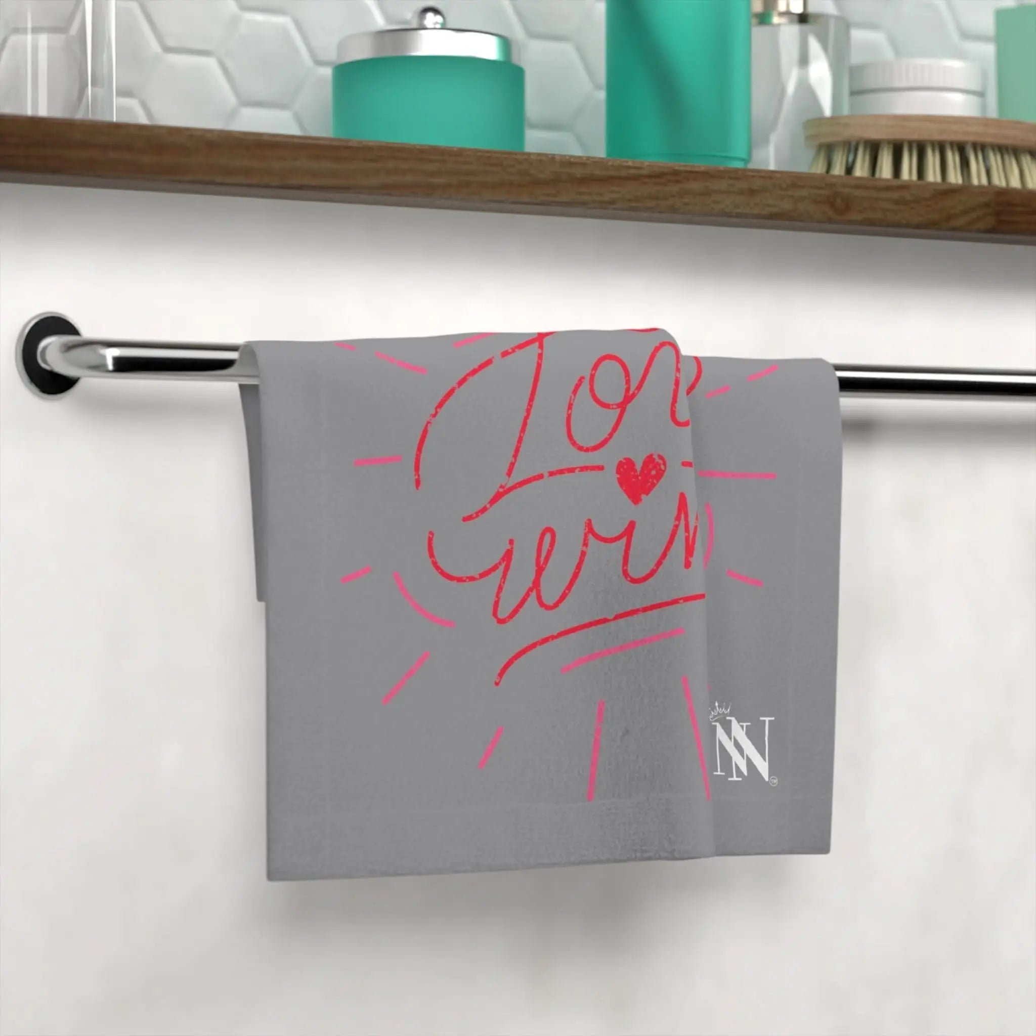 Love Wins Grey | Mix & Match Lils’ Fun-Flirty Lovers’ Towels