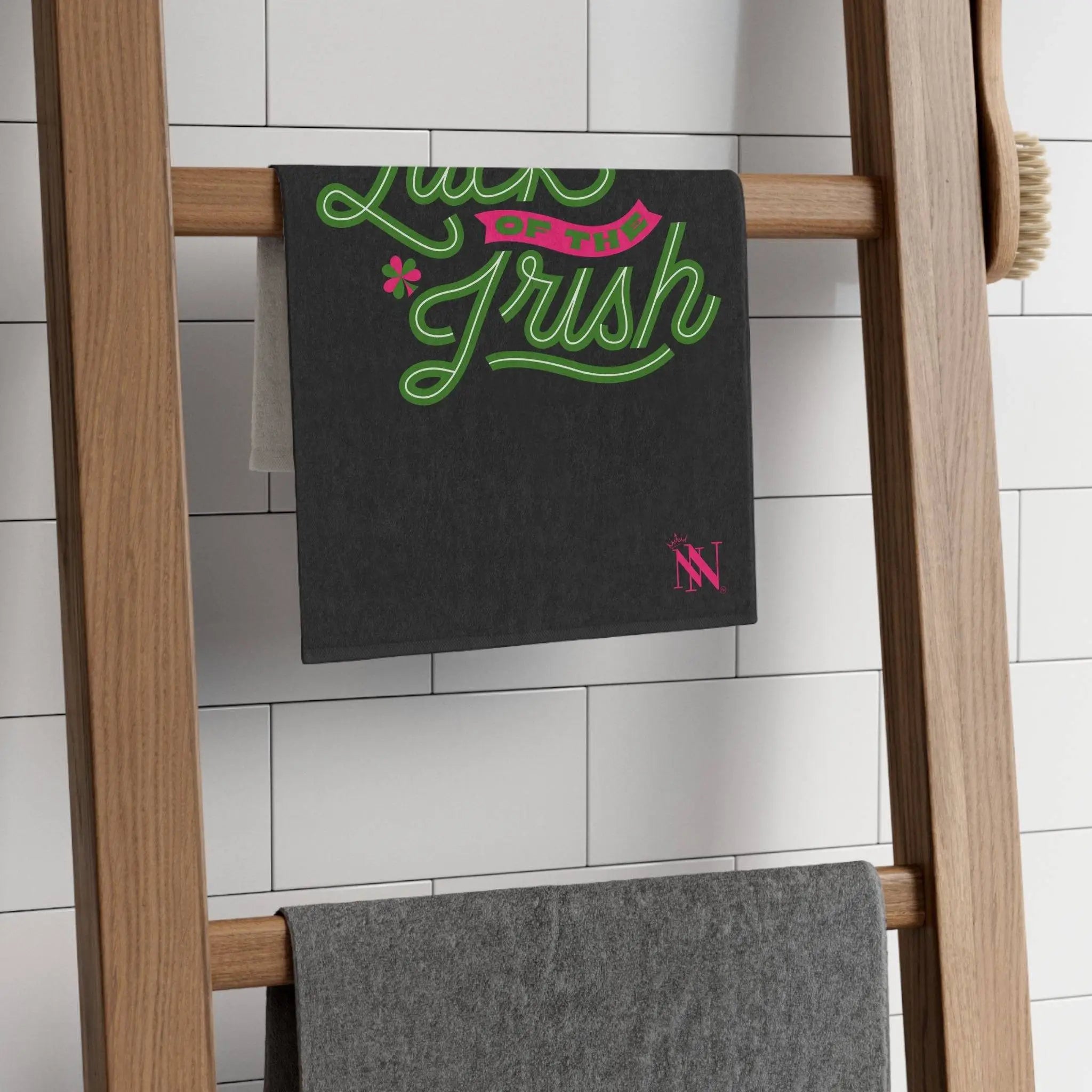 Luck of the Irish Black | Mix & Match Soft Sex Towels | Flirty Lovers’ Gifts