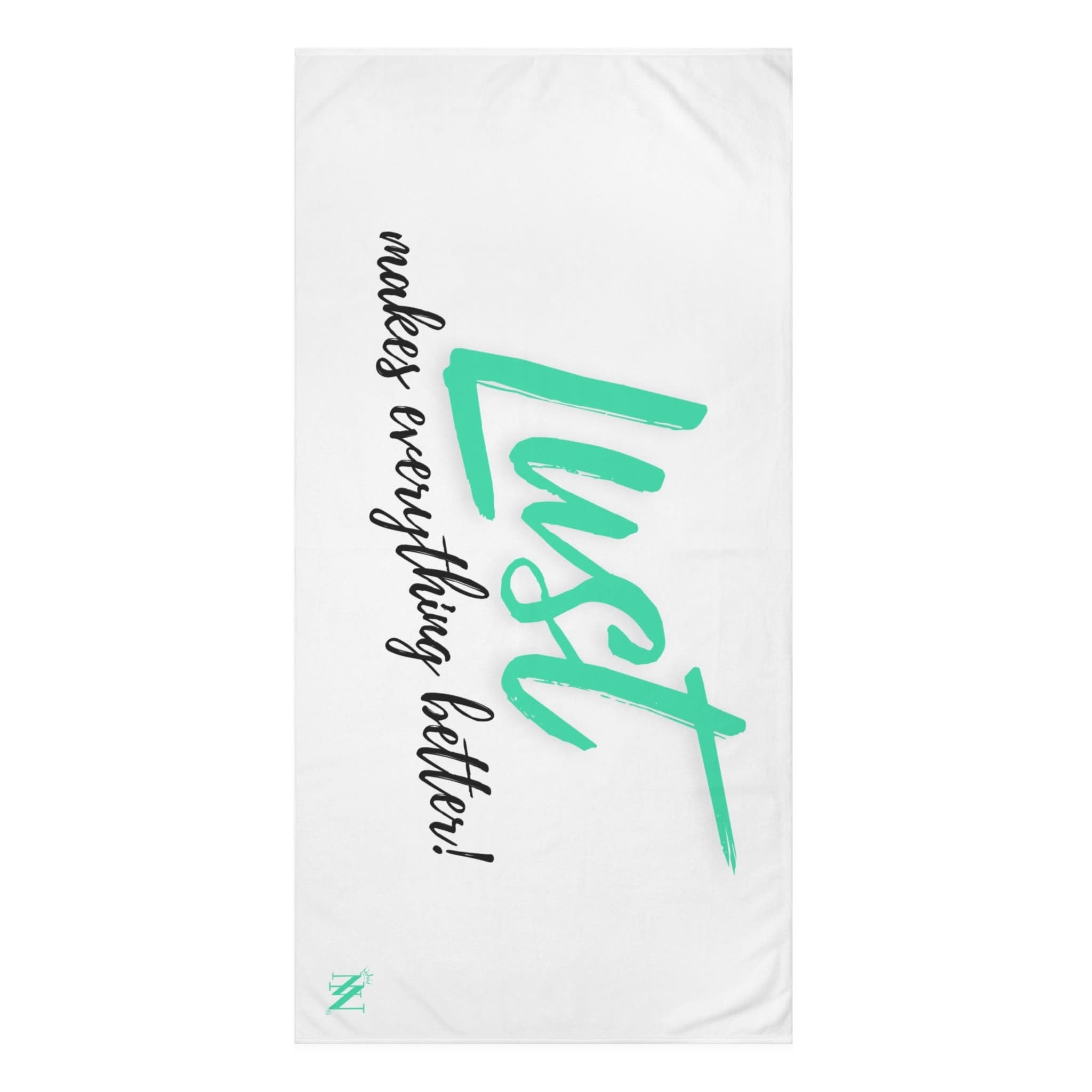 Lust Makes Everything Better! Fun XL Cum Towel | Bold & Sexy Stylish