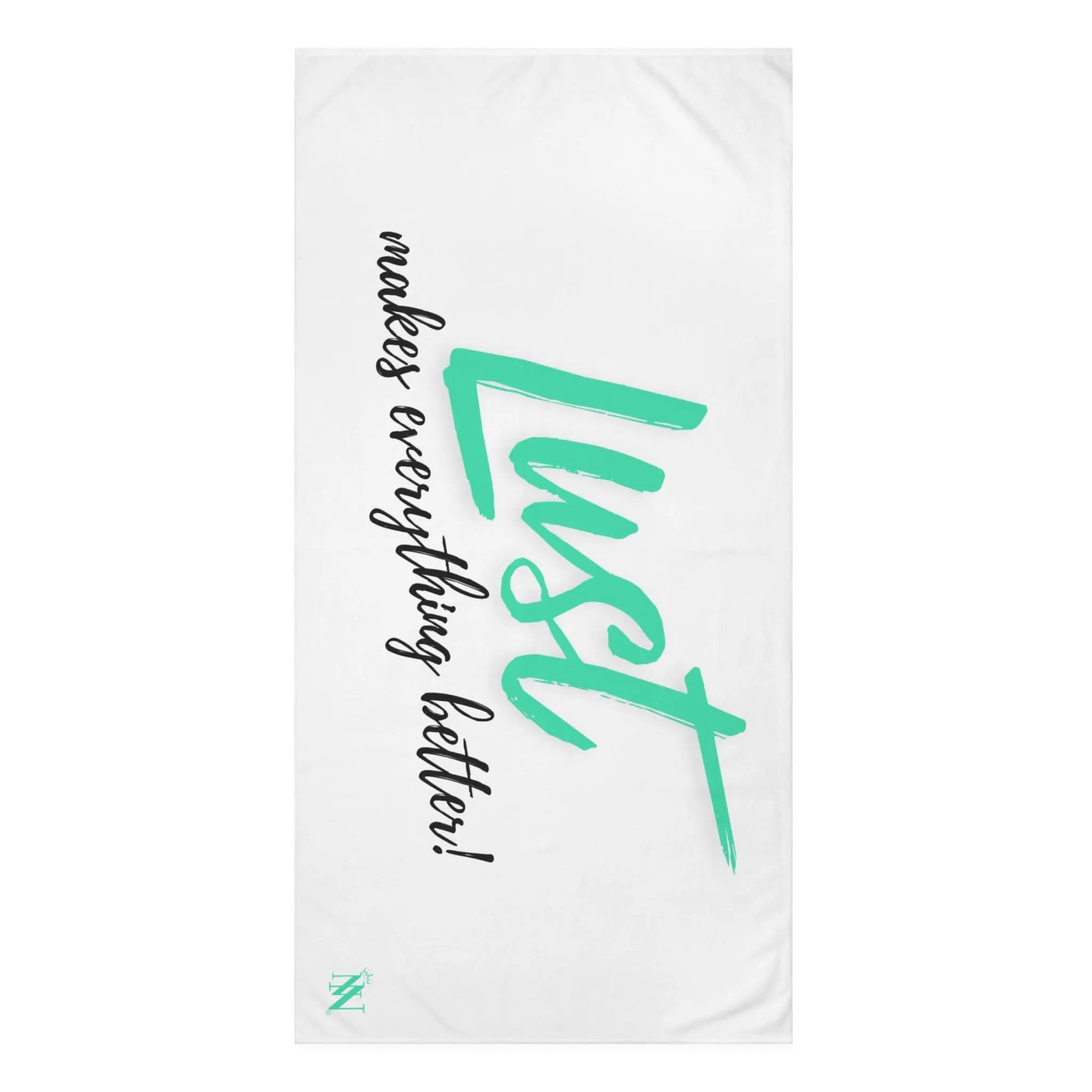 Lust Makes Everything Better! Fun XL Cum Towel | Bold & Sexy Stylish
