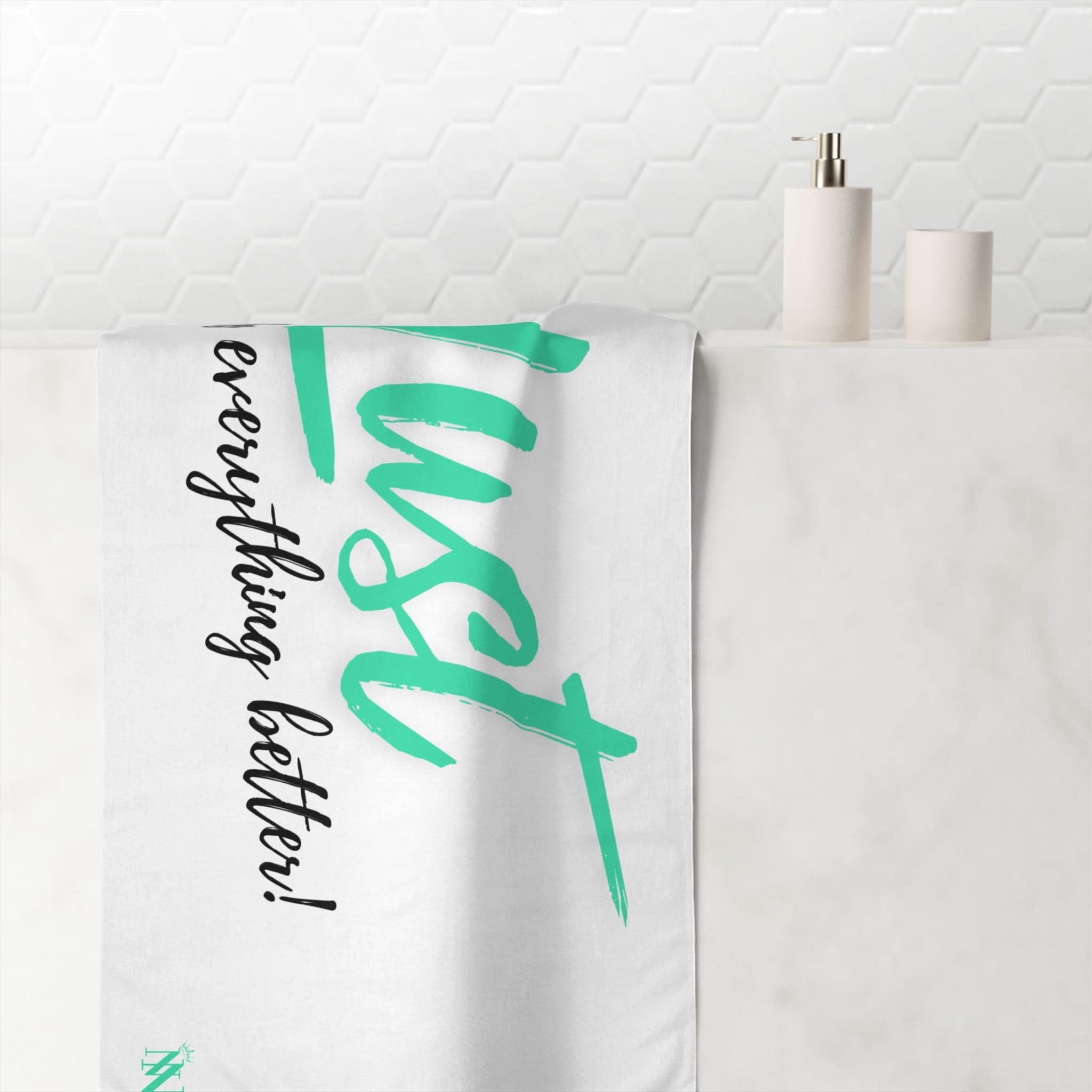 Lust Makes Everything Better! Fun XL Cum Towel | Bold & Sexy Stylish