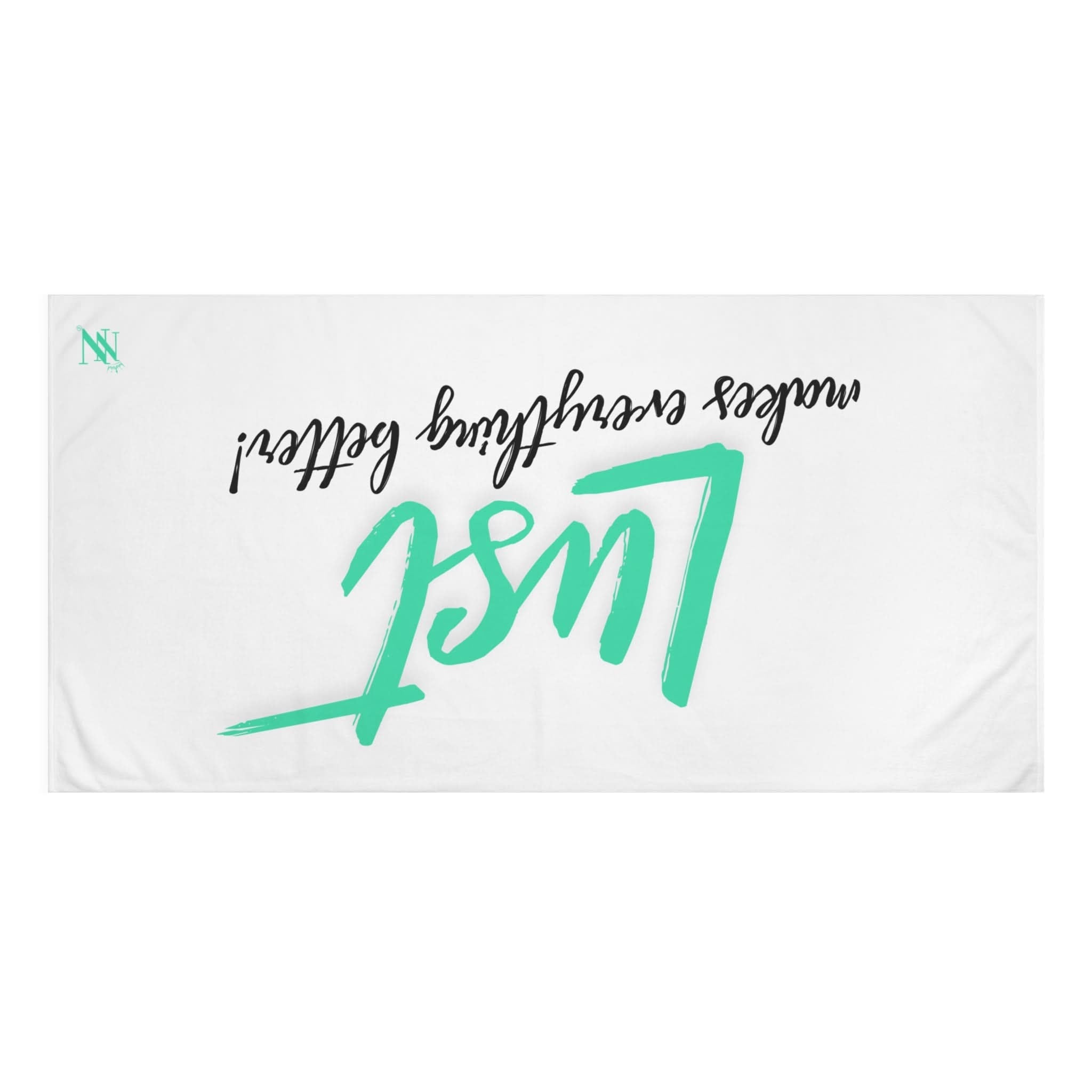 Lust Makes Everything Better! Fun XL Cum Towel | Bold & Sexy Stylish