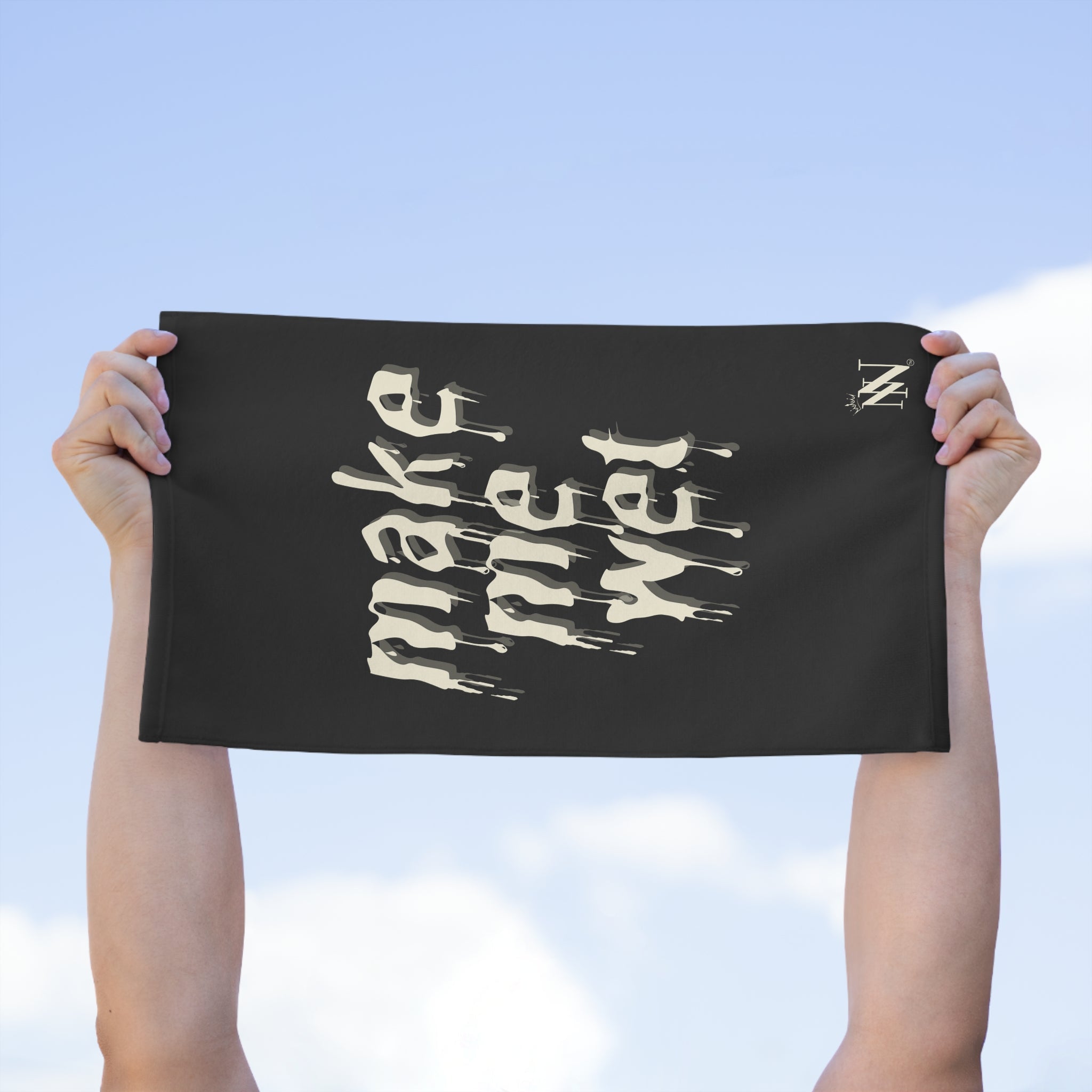 Make Me Wet Black | Mix & Match Soft Fun-Flirty Lovers’ Towels