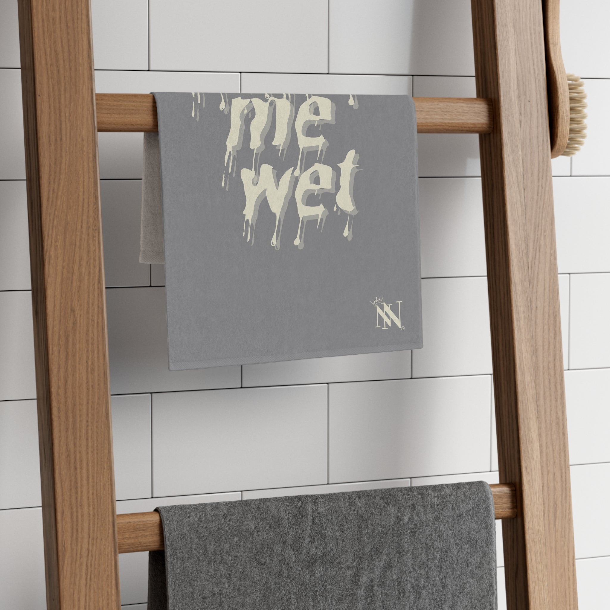 Make Me Wet Grey | Mix & Match Soft Fun-Flirty Lovers’ Towels