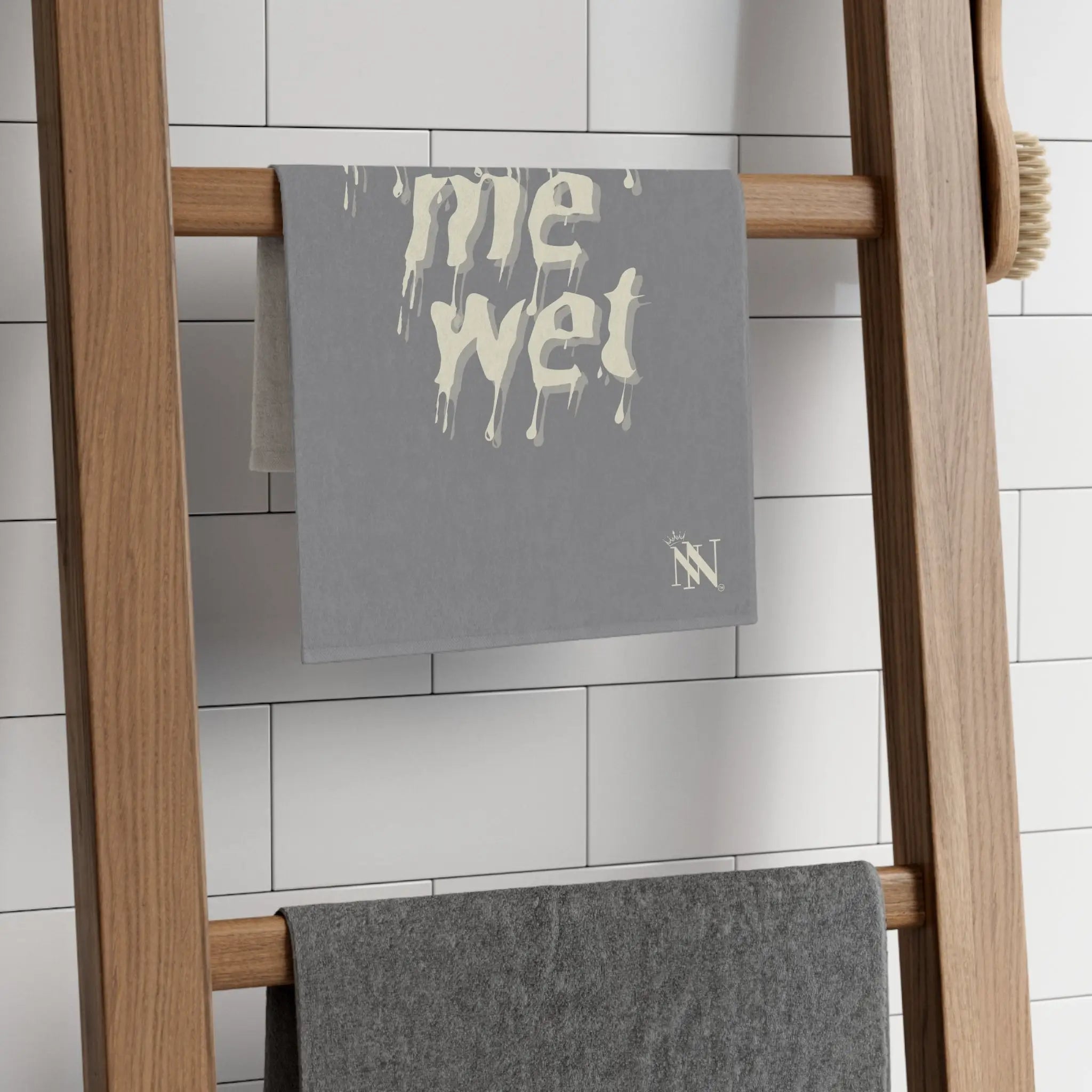 Make Me Wet Grey | Mix & Match Soft Fun-Flirty Lovers’ Towels