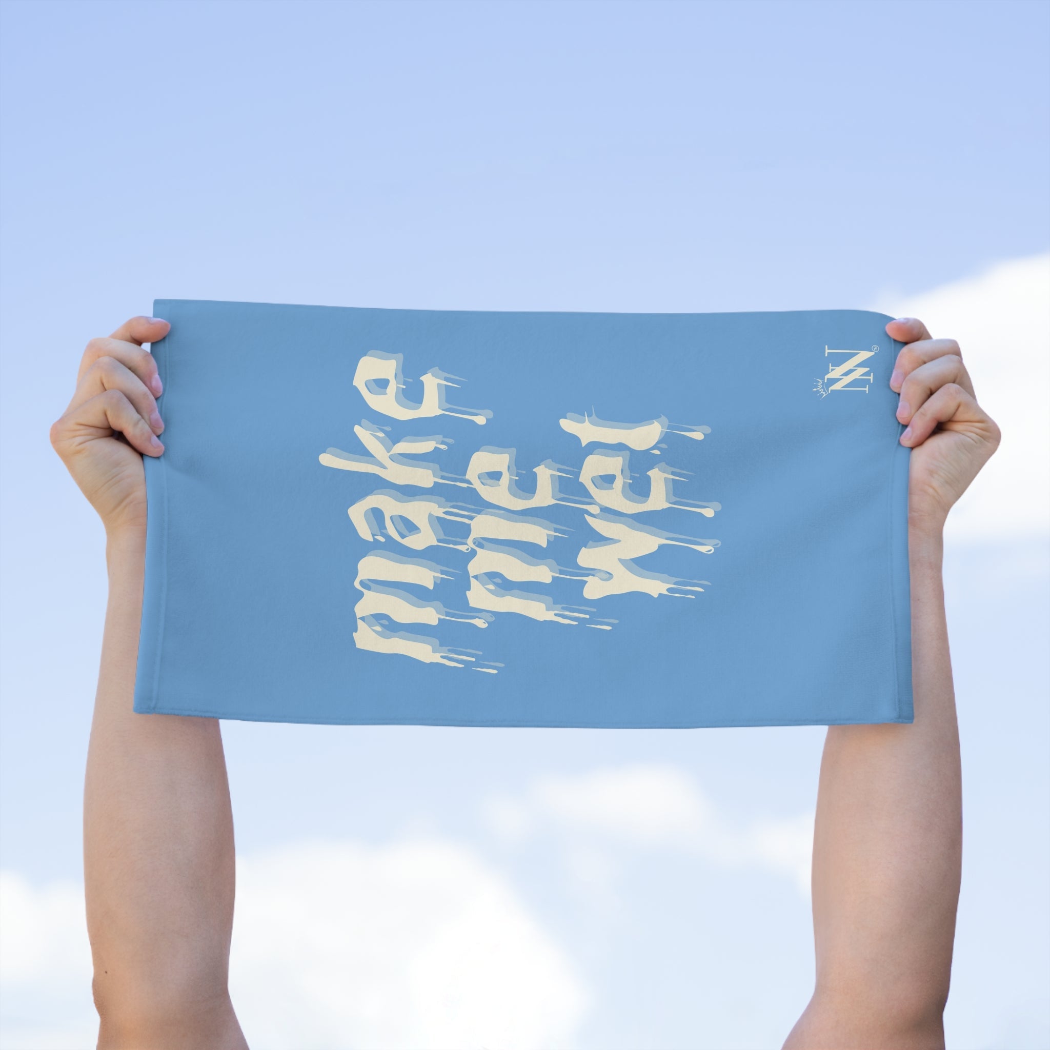 Make Me Wet Light Blue | Mix & Match Soft Fun-Flirty Lovers’ Towels