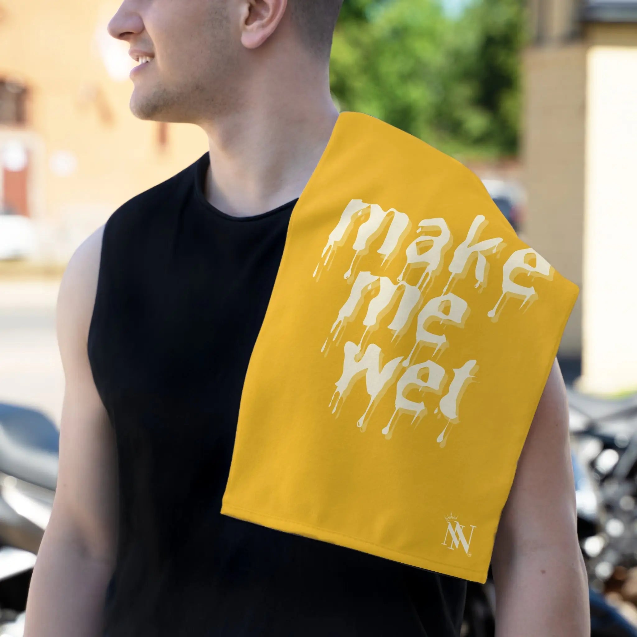 Make Me Wet Yellow | Mix & Match Soft Fun-Flirty Lovers’ Towels