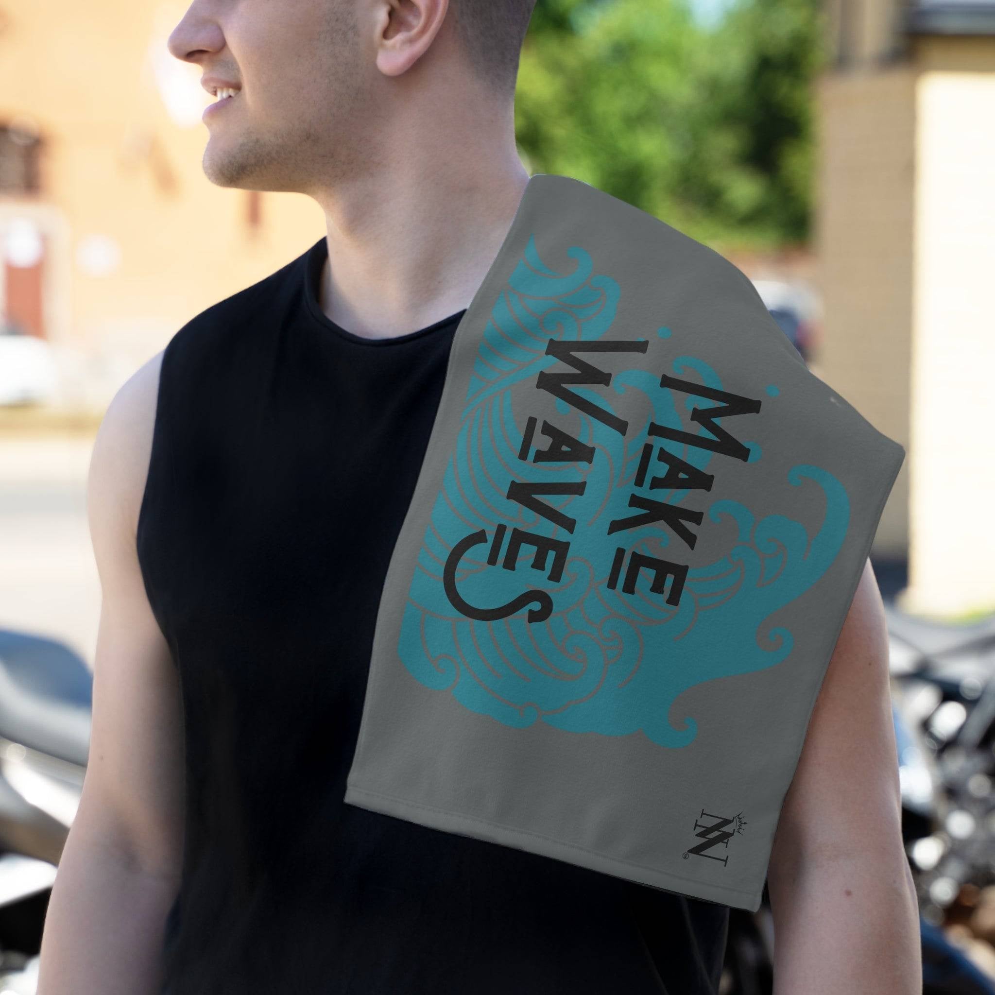 Make Waves Grey | Mix & Match Soft Fun-Flirty Lovers’ Towels