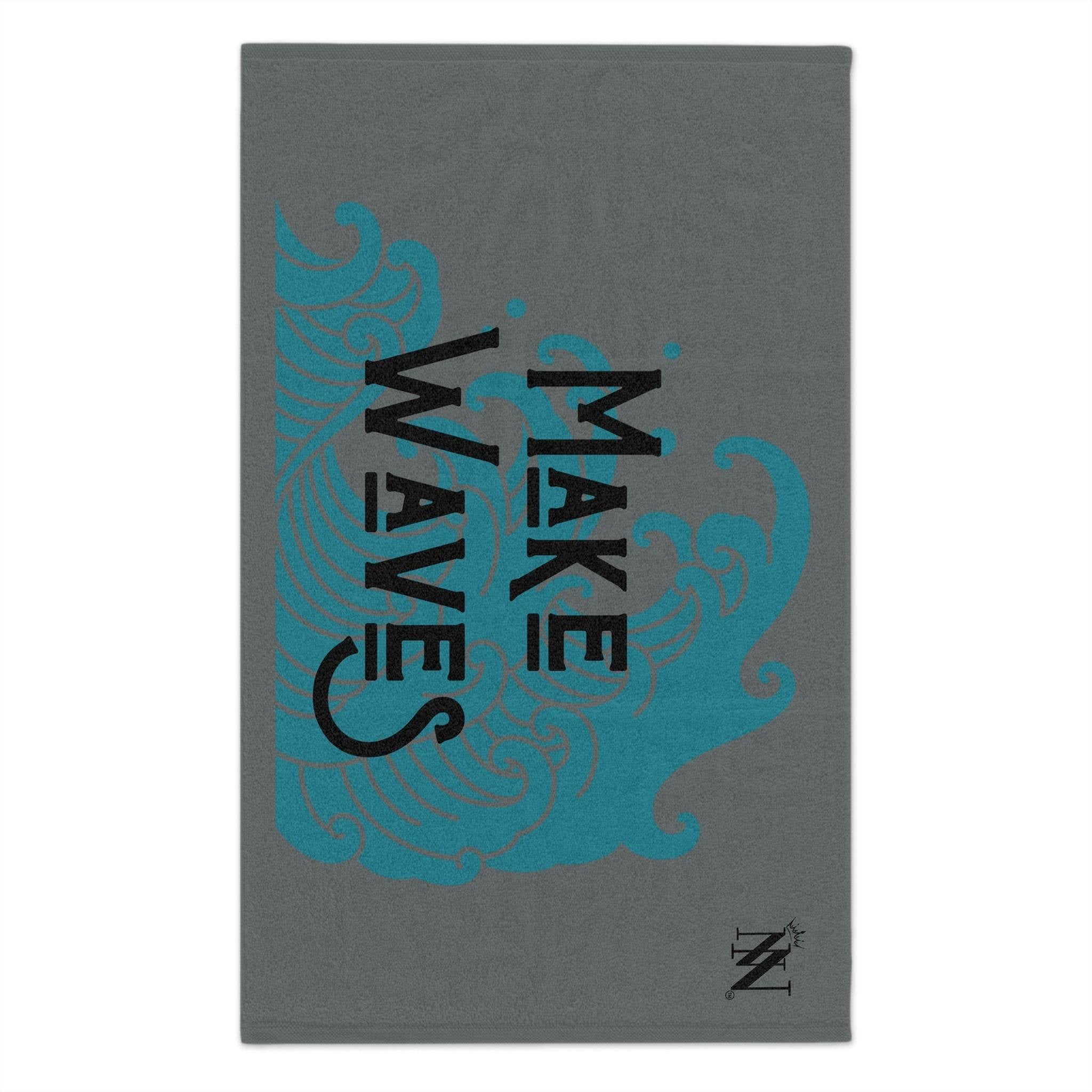 Make Waves Grey | Mix & Match Soft Fun-Flirty Lovers’ Towels