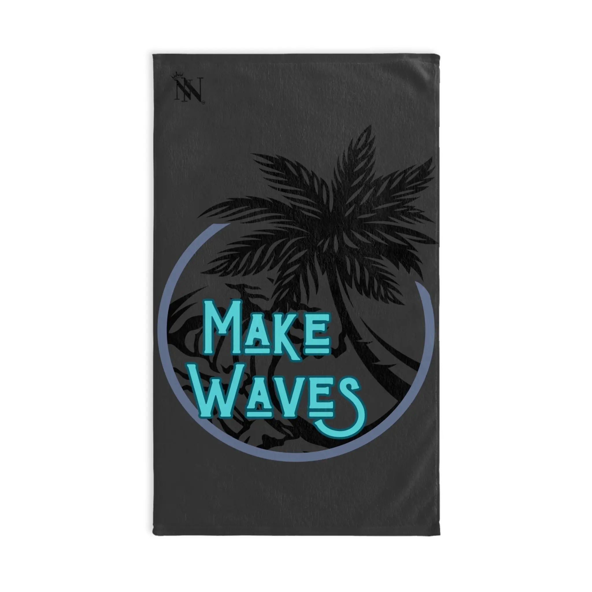 Make Waves Palm Tree Dark Grey | Mix & Match Original Fun-Flirty Lovers’ Towels