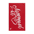 Mermaid At Heart Red | Mix & Match Original Fun-Flirty Lovers’ Towels