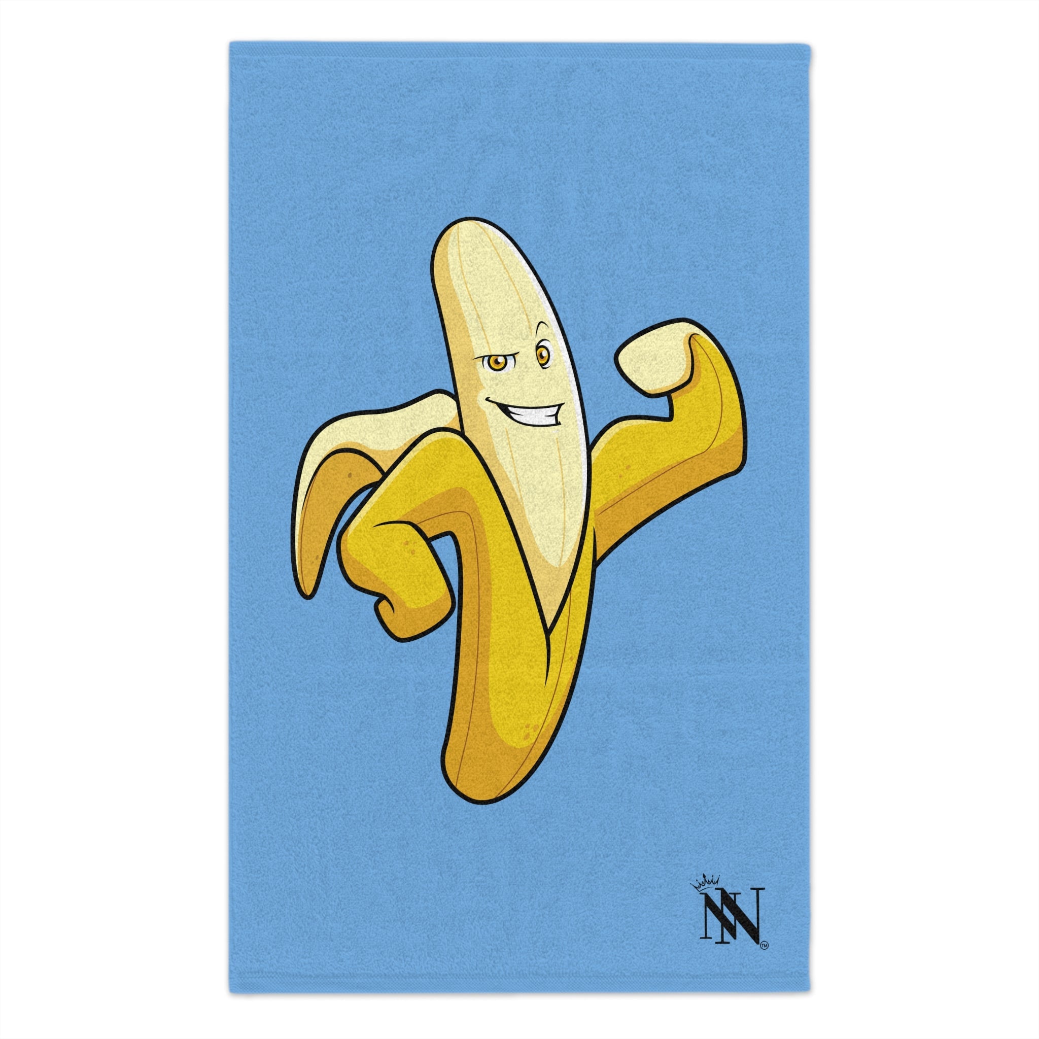 Mighty Banana Light Blue | Mix & Match Soft Fun-Flirty Lovers’ Towels