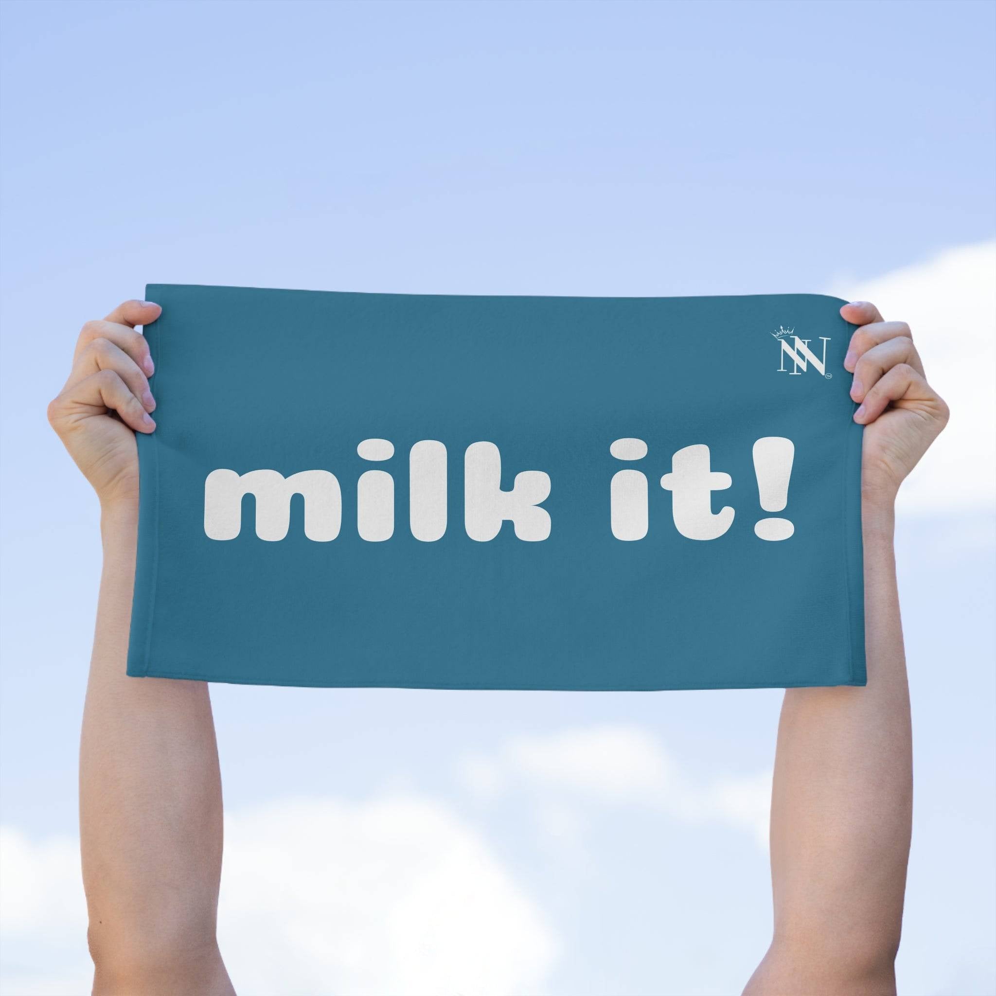 Milk It! Blue Mix & Match Soft Sex Towels | Flirty Lovers’ Gifts