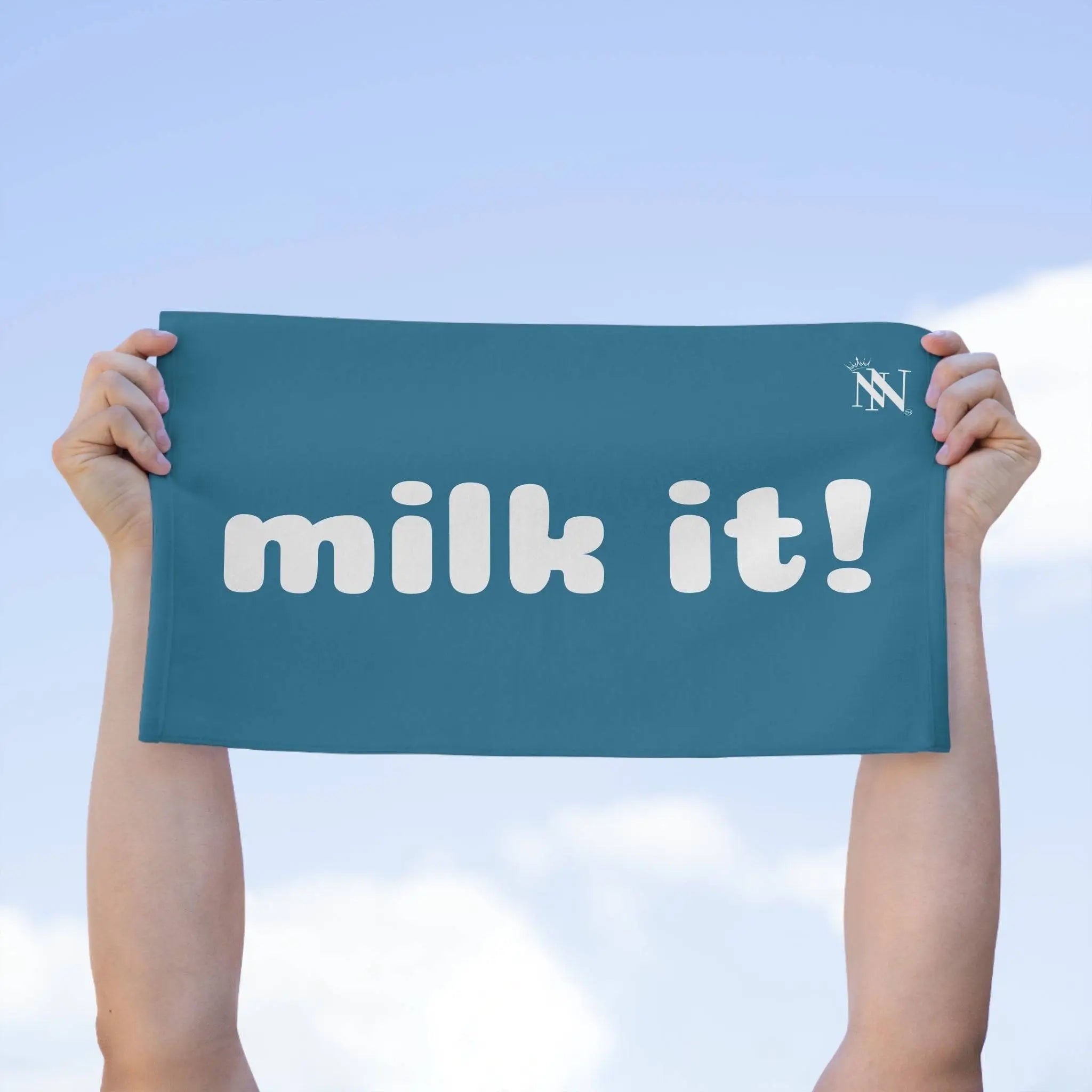 Milk It! Blue Mix & Match Soft Sex Towels | Flirty Lovers’ Gifts