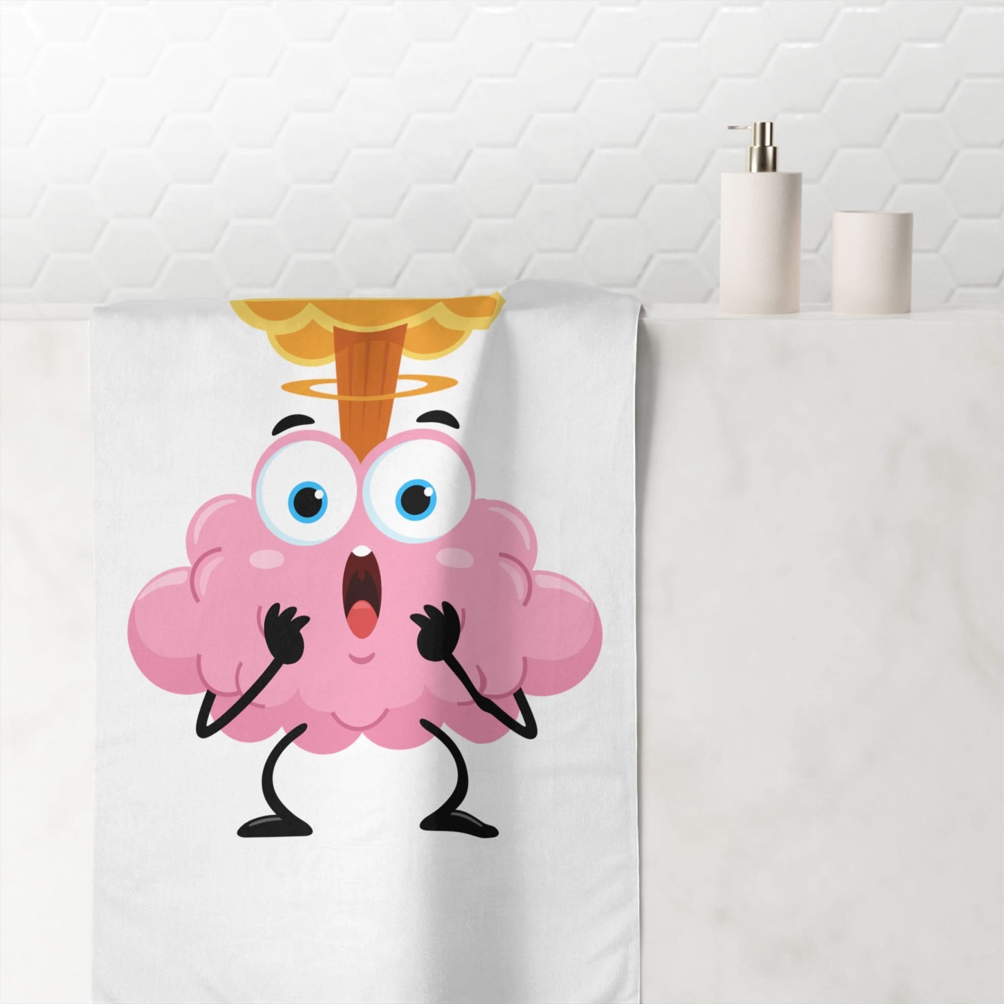 Mind Blowing Brain Fun XL Cum Towel | Big Bold & Sexy Stylish