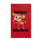 Monkey Business Red | Mix & Match Original Fun-Flirty Lovers’ Towels