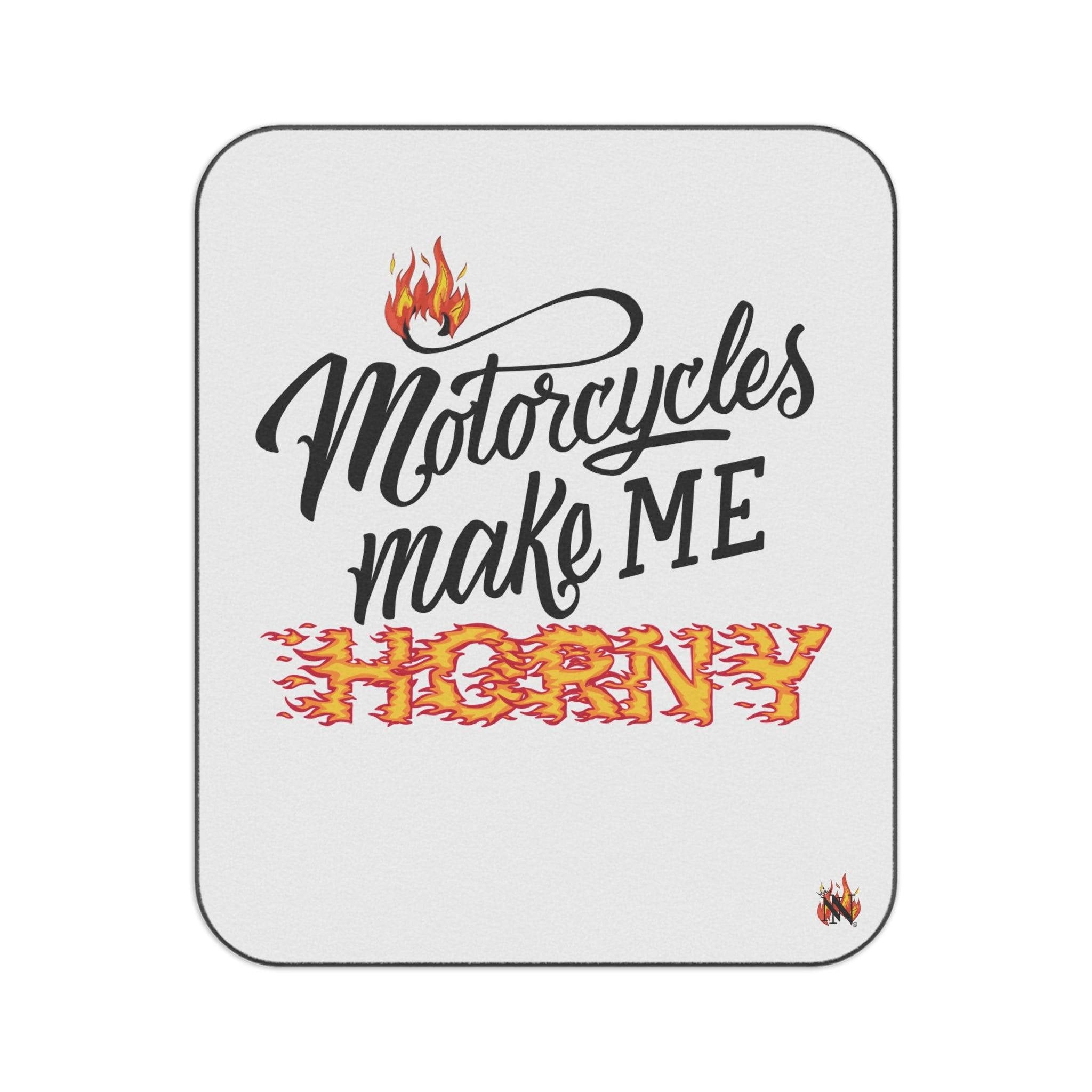 Motorcycles Make Me Horny | Mix Match Fun-Flirty Lovers’ Water-Resistant Blankets