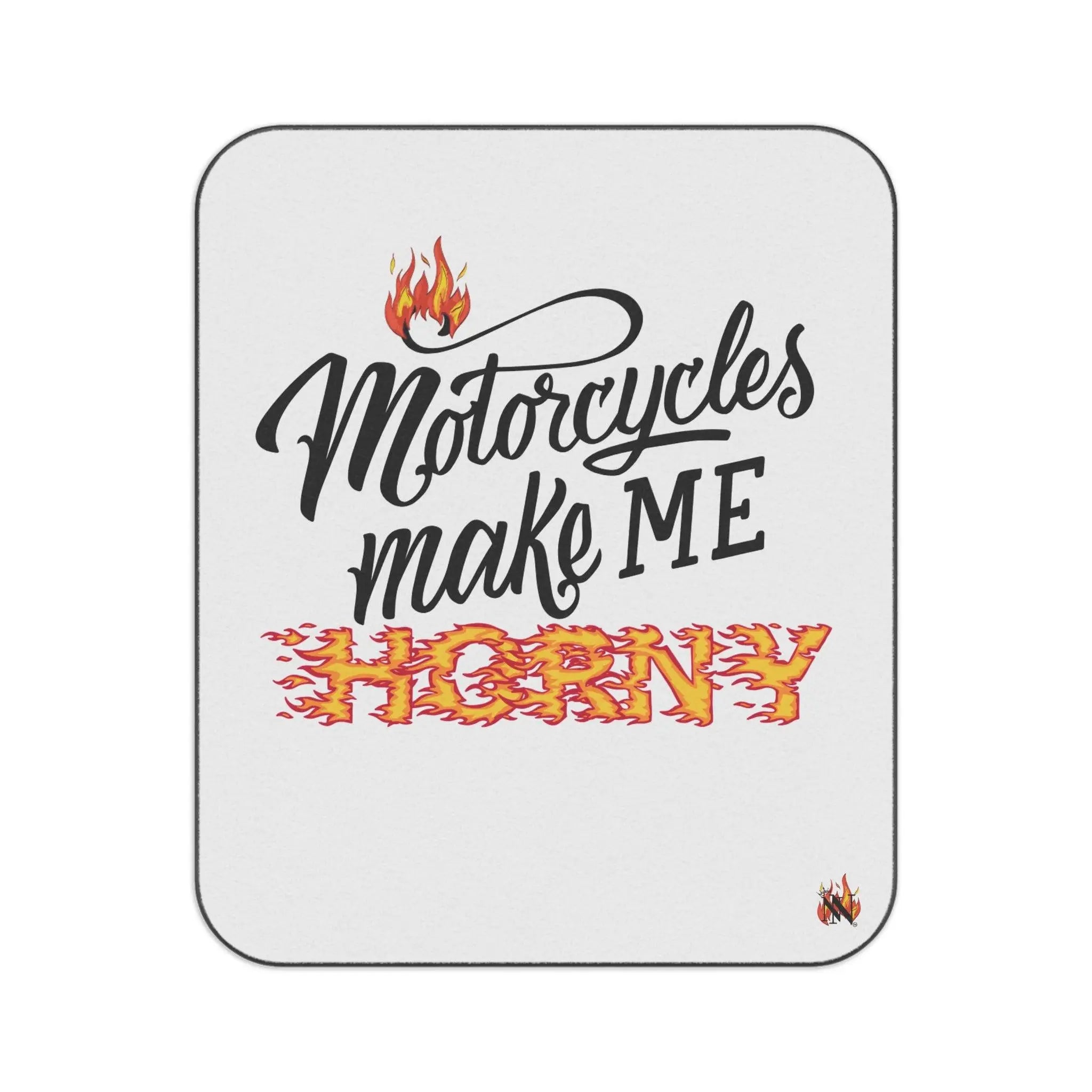 Motorcycles Make Me Horny | Mix Match Fun-Flirty Lovers’ Water-Resistant Blankets