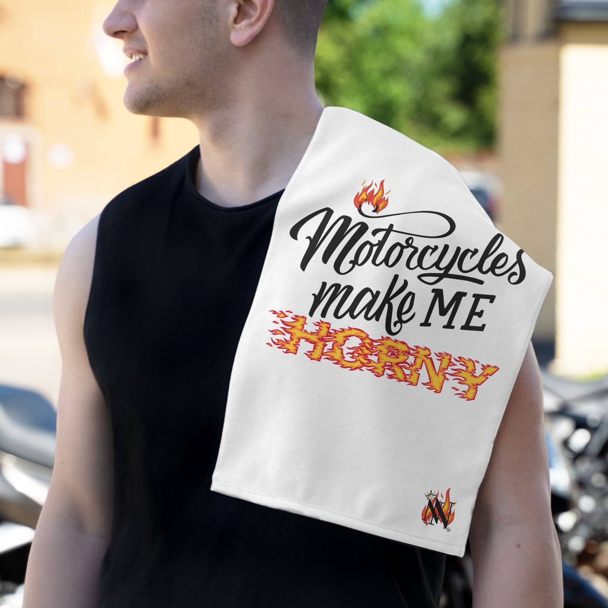 Motorcycles Make Me Horny | Mix & Match Soft Fun-Flirty Lovers’ Towels