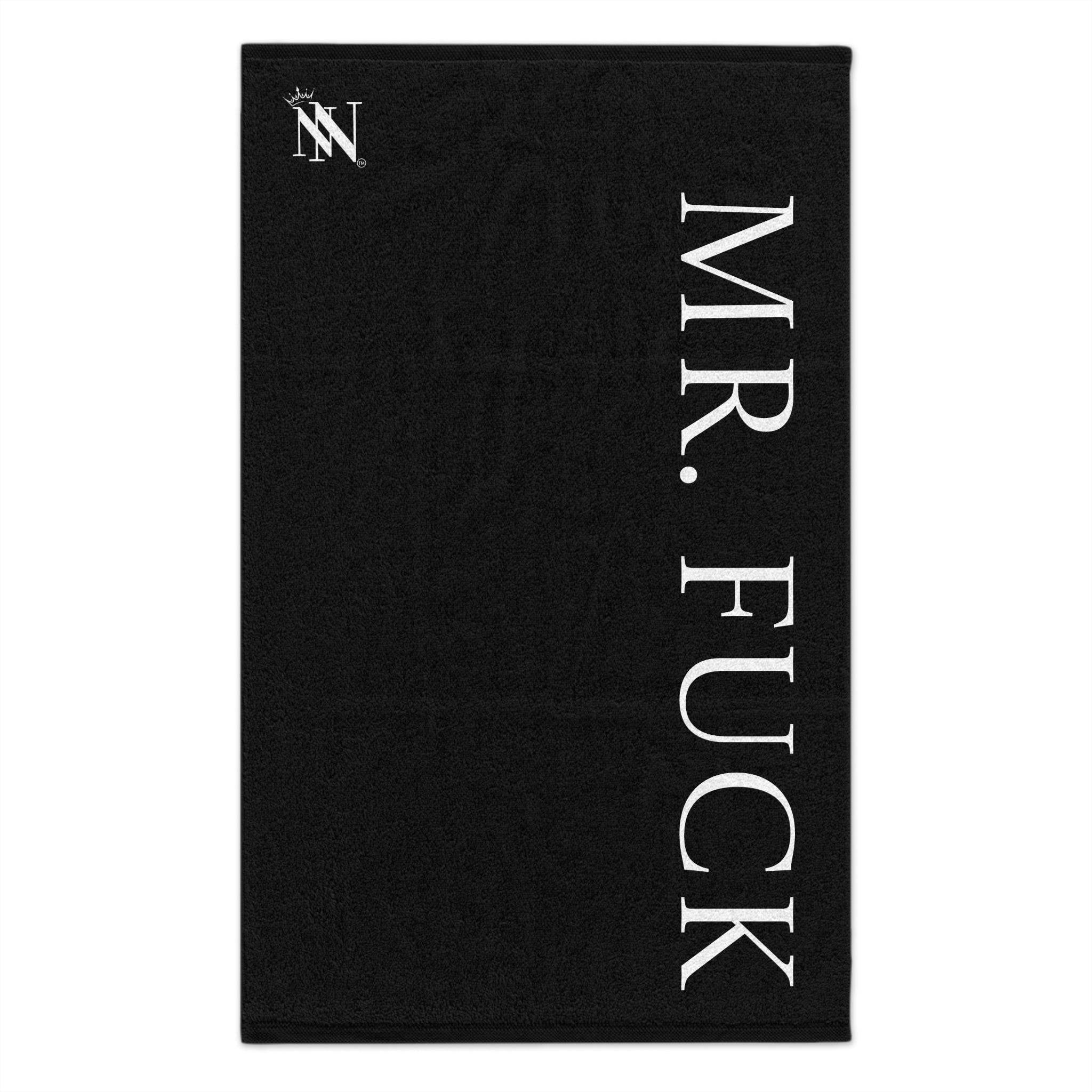 Mr. Fuck Black Mix & Match Soft Sex Towels | Flirty Lovers’ Gifts