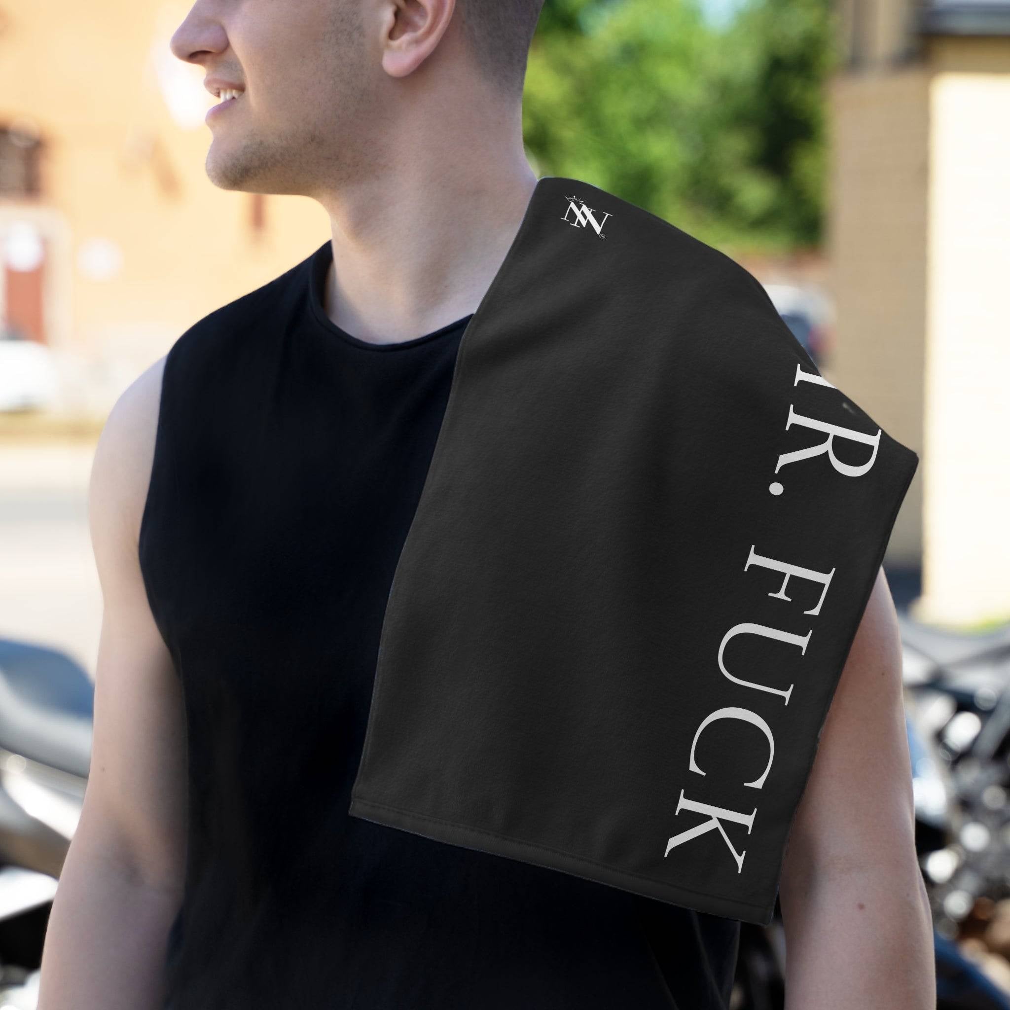 Mr. Fuck Black Mix & Match Soft Sex Towels | Flirty Lovers’ Gifts