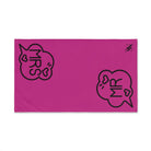 Mr Mrs Caption Fuscia | Mix & Match Original Fun-Flirty Lovers’ Towels