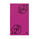 Mr Mrs Caption Fuscia | Mix & Match Original Fun-Flirty Lovers’ Towels