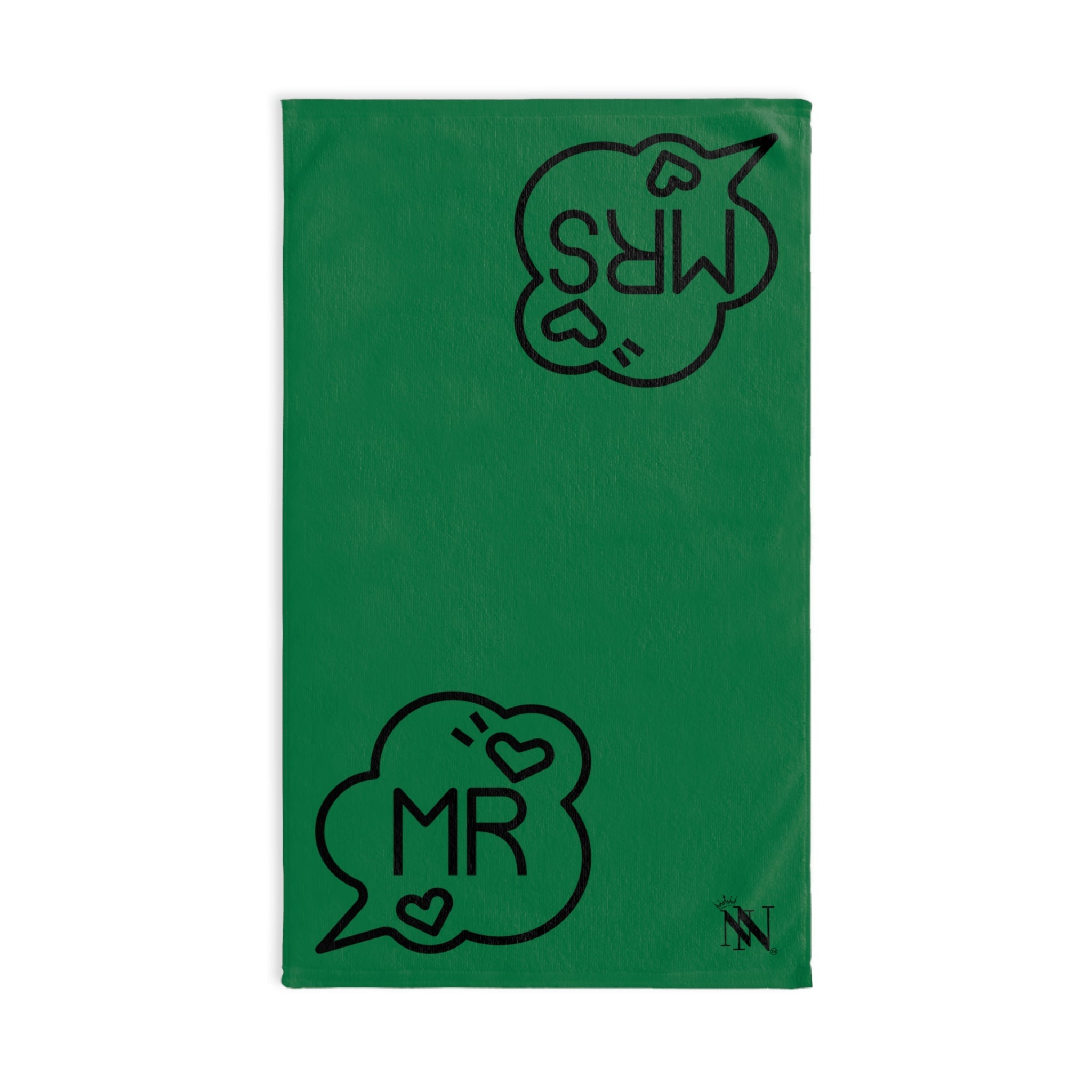 Mr Mrs Caption Green | Mix & Match Original Fun-Flirty Lovers’ Towels