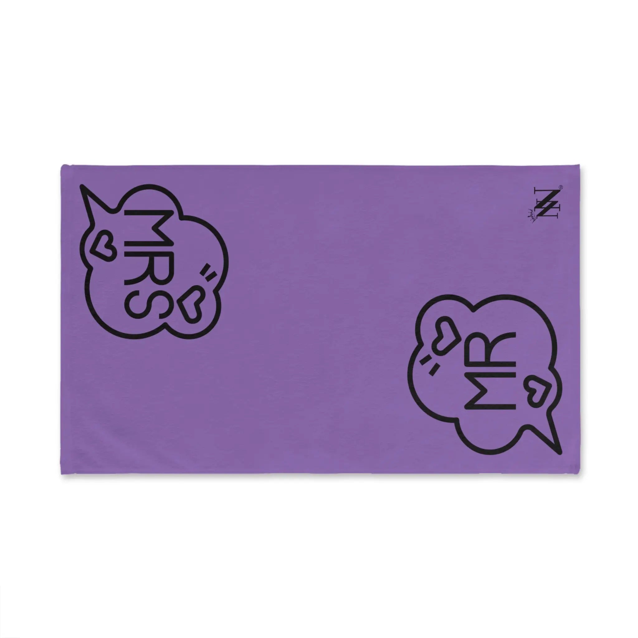 Mr Mrs Caption Lavendar | Mix & Match Original Fun-Flirty Lovers’ Towels