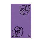 Mr Mrs Caption Lavendar | Mix & Match Original Fun-Flirty Lovers’ Towels
