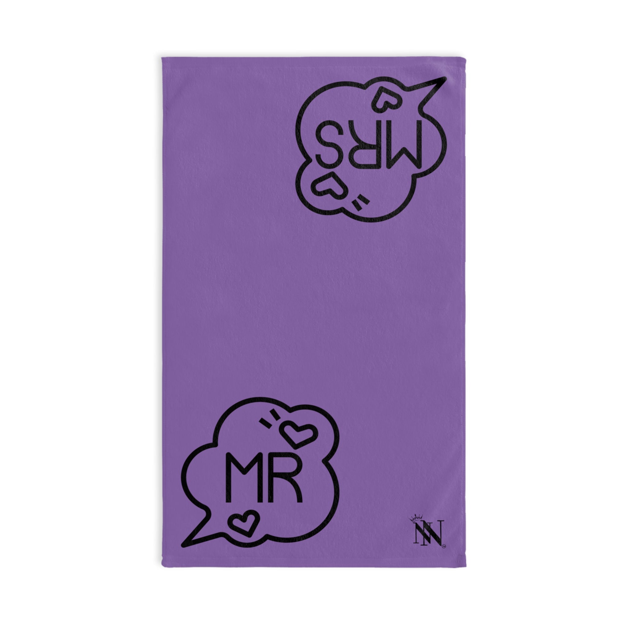 Mr Mrs Caption Lavendar | Mix & Match Original Fun-Flirty Lovers’ Towels