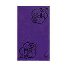 Mr Mrs Caption Purple | Mix & Match Original Fun-Flirty Lovers’ Towels