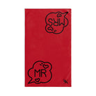 Mr Mrs Caption Red | Mix & Match Original Fun-Flirty Lovers’ Towels